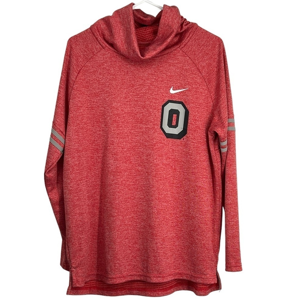Nike Ohio State University Buckeyes Cowl Neck Long Sleeve Pullover Size Large